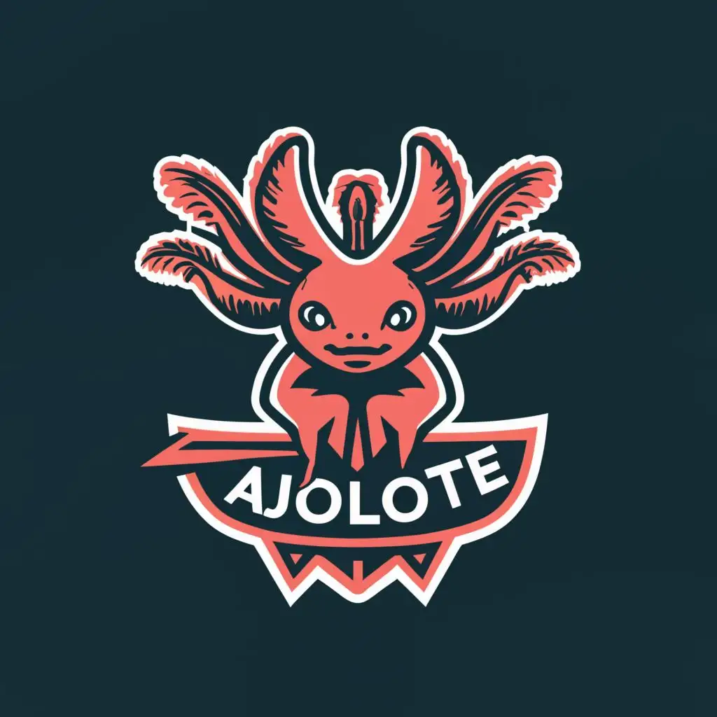 a logo design,with the text "Ajolote fc", main symbol:Axolotl, be used in Sports Fitness industry