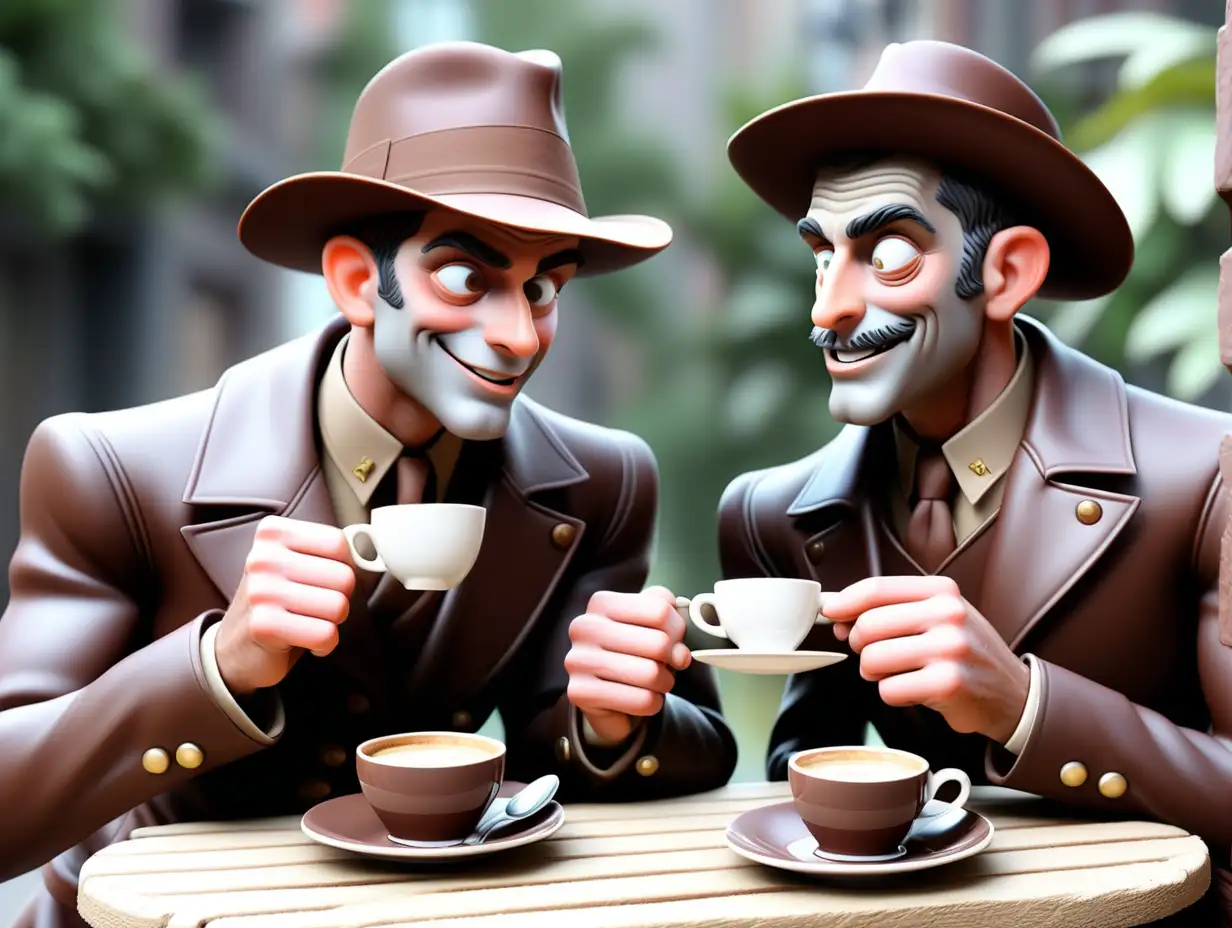 chocolate and coffee off on a grand adventure together, having a gay, old time.