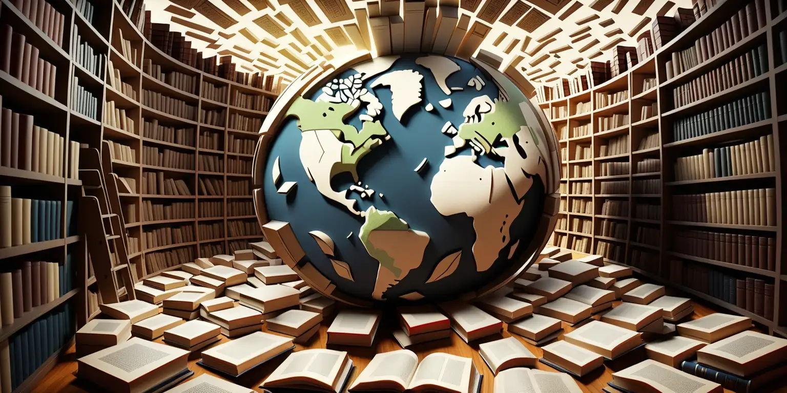 A world surrounded by books 