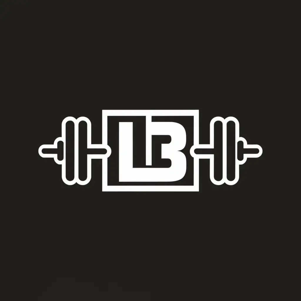 a logo design,with the text "LB", main symbol:weightlifting, ,Moderate,be used in Sports Fitness industry,clear background