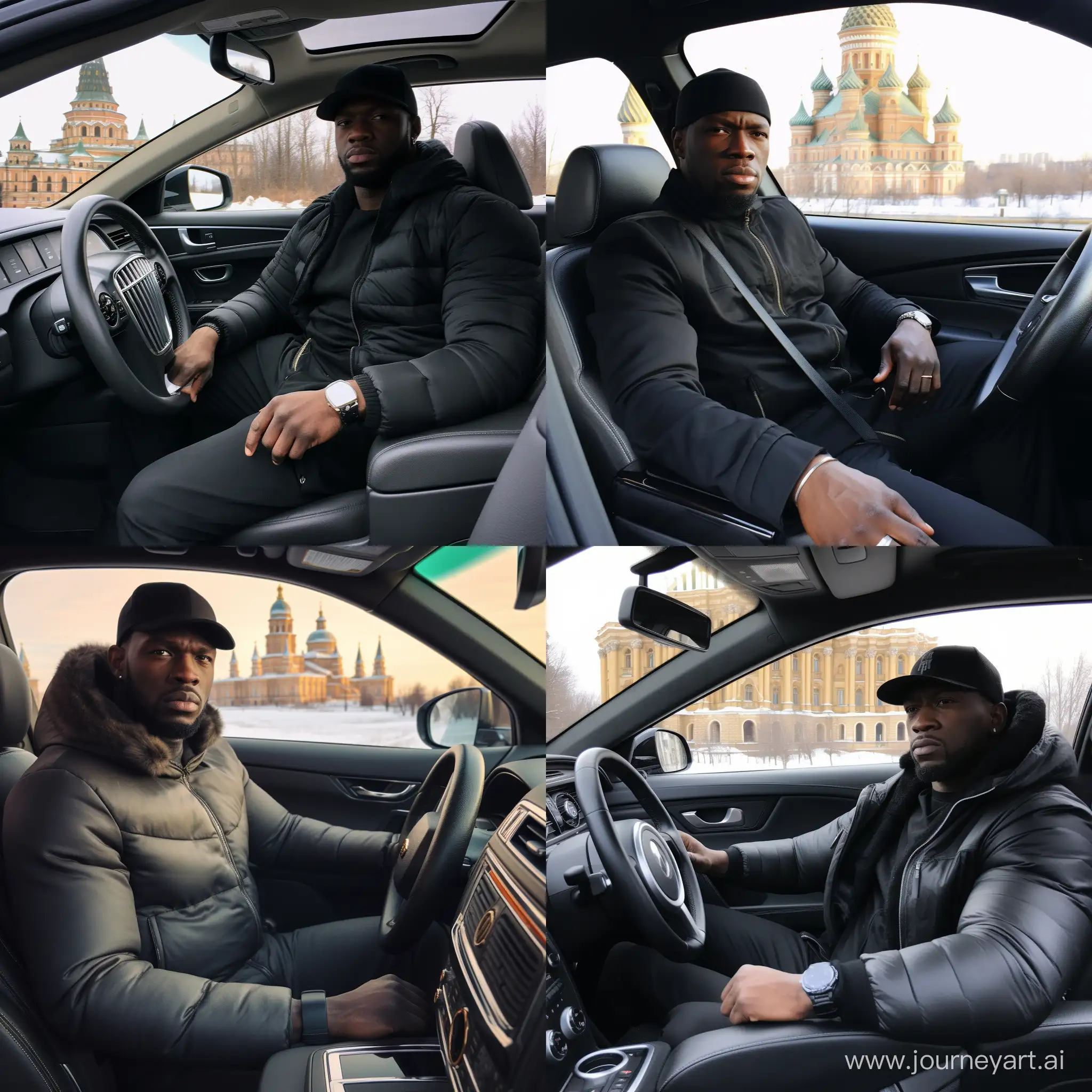 50 cemt the rapper in russian volga car ridding in kremlin area