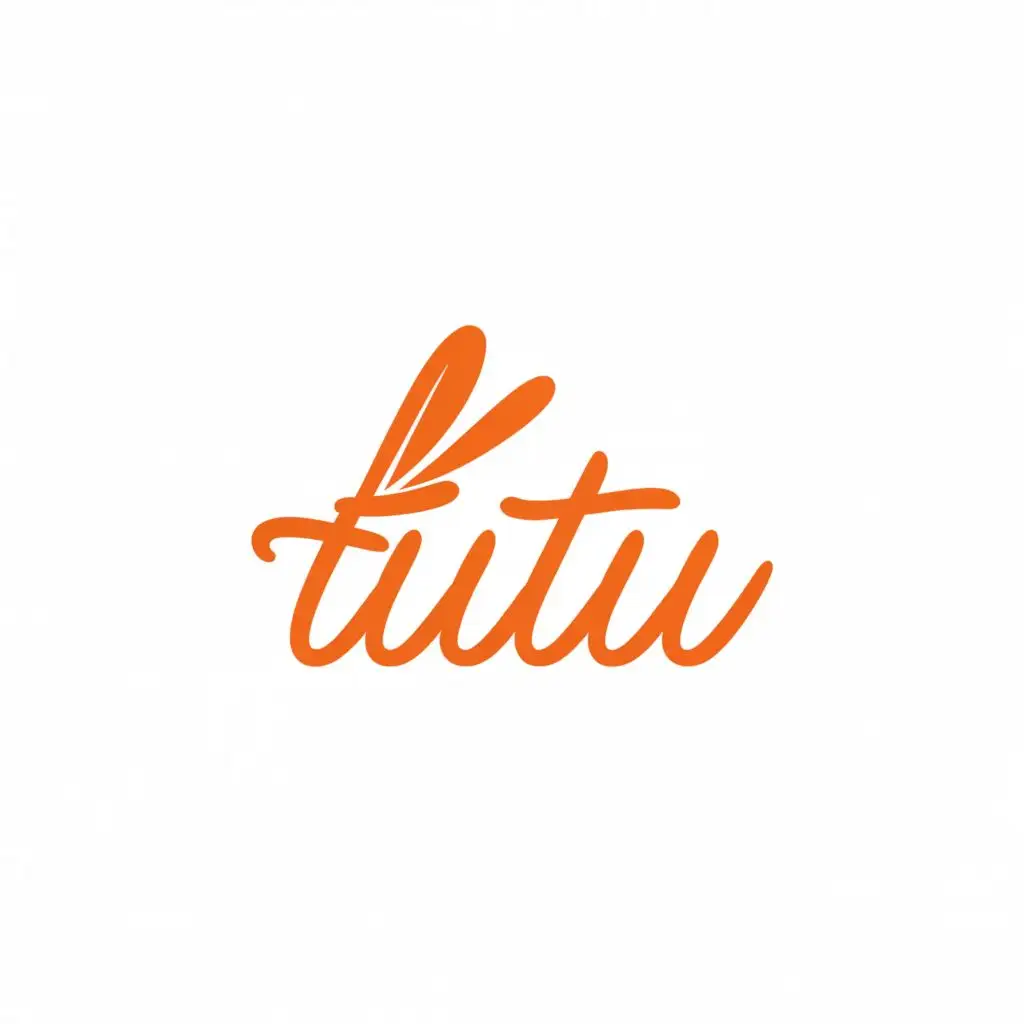 a logo design,with the text "tutu", main symbol:rabbit looks like JD's logo,Moderate,be used in Retail industry,clear background
