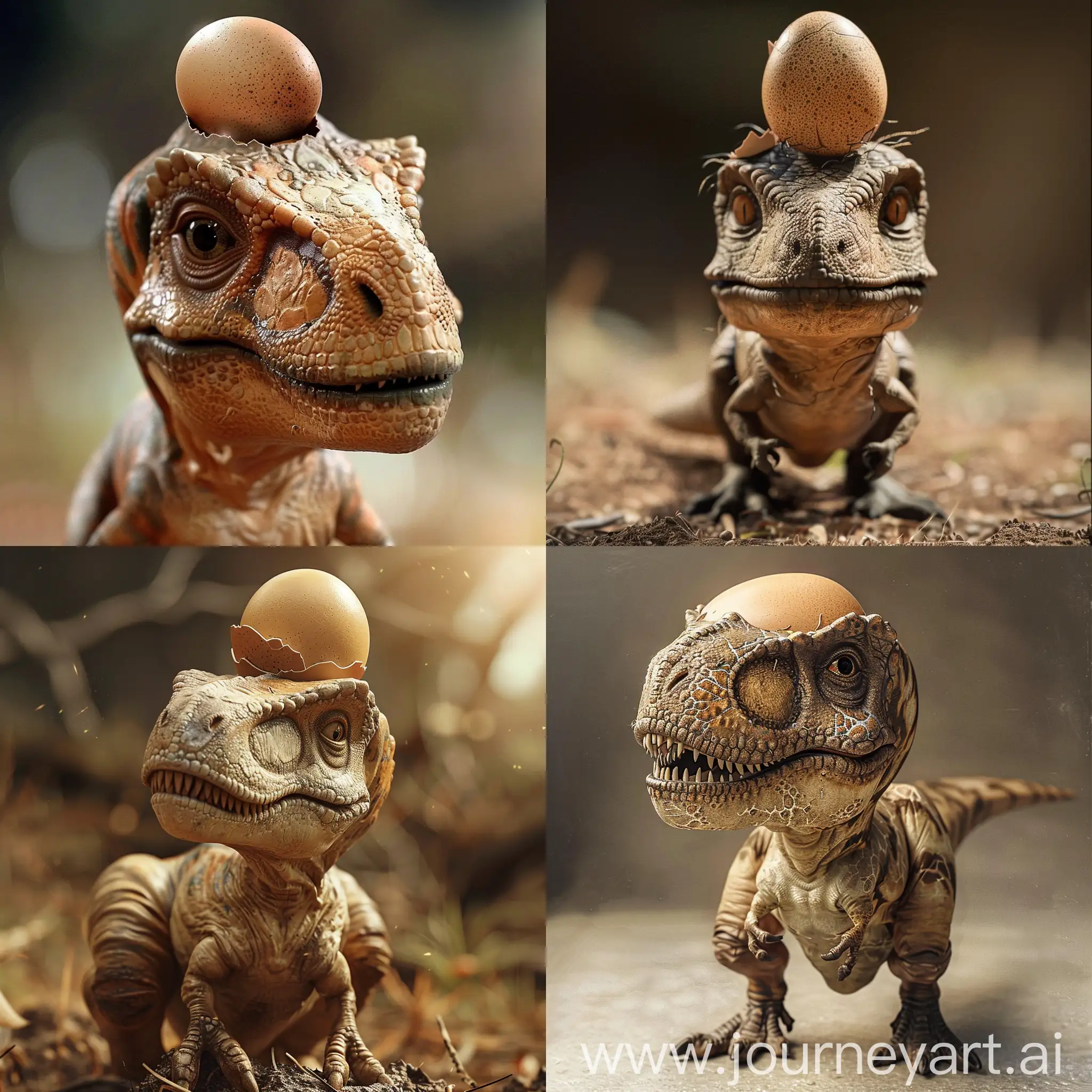 Adorable-Baby-T-Rex-with-Eggshell-Hat