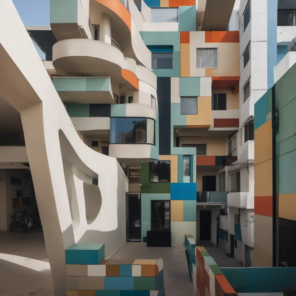 Minimalist Architecture in Tel Aviv Abstract Dadaism Inspiration | MUSE AI