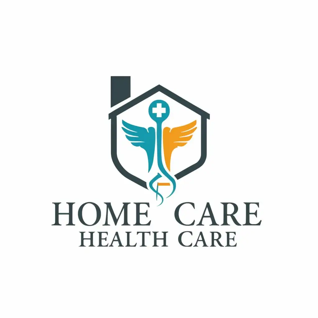 a logo design,with the text "home health care", main symbol:medical symbol with home icon,Moderate,be used in Medical Dental industry,clear background