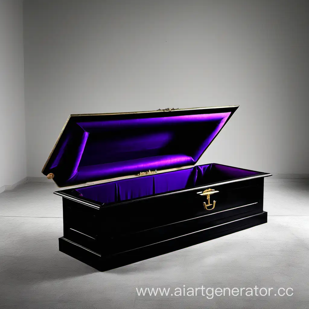 Elegant-Gothic-Coffin-Interior-TwoSeater-with-Purple-Fabric