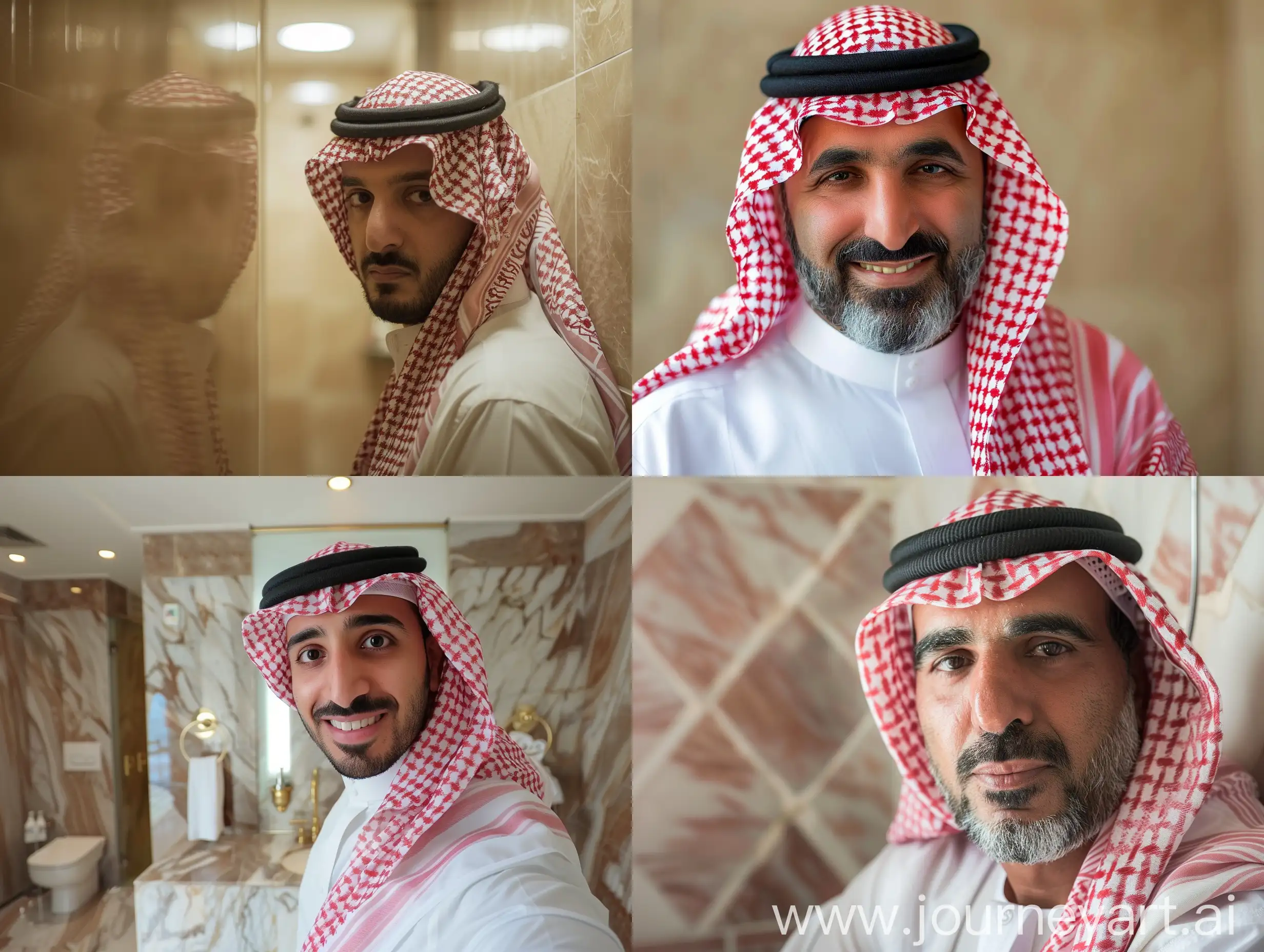 Arab-Man-Grooming-in-Traditional-Attire