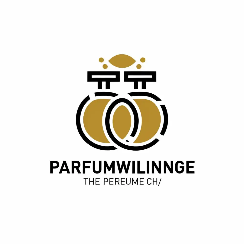 a logo design,with the text "Parfumzwillinge.ch", main symbol:twin perfumes, perfum,Moderate,clear background