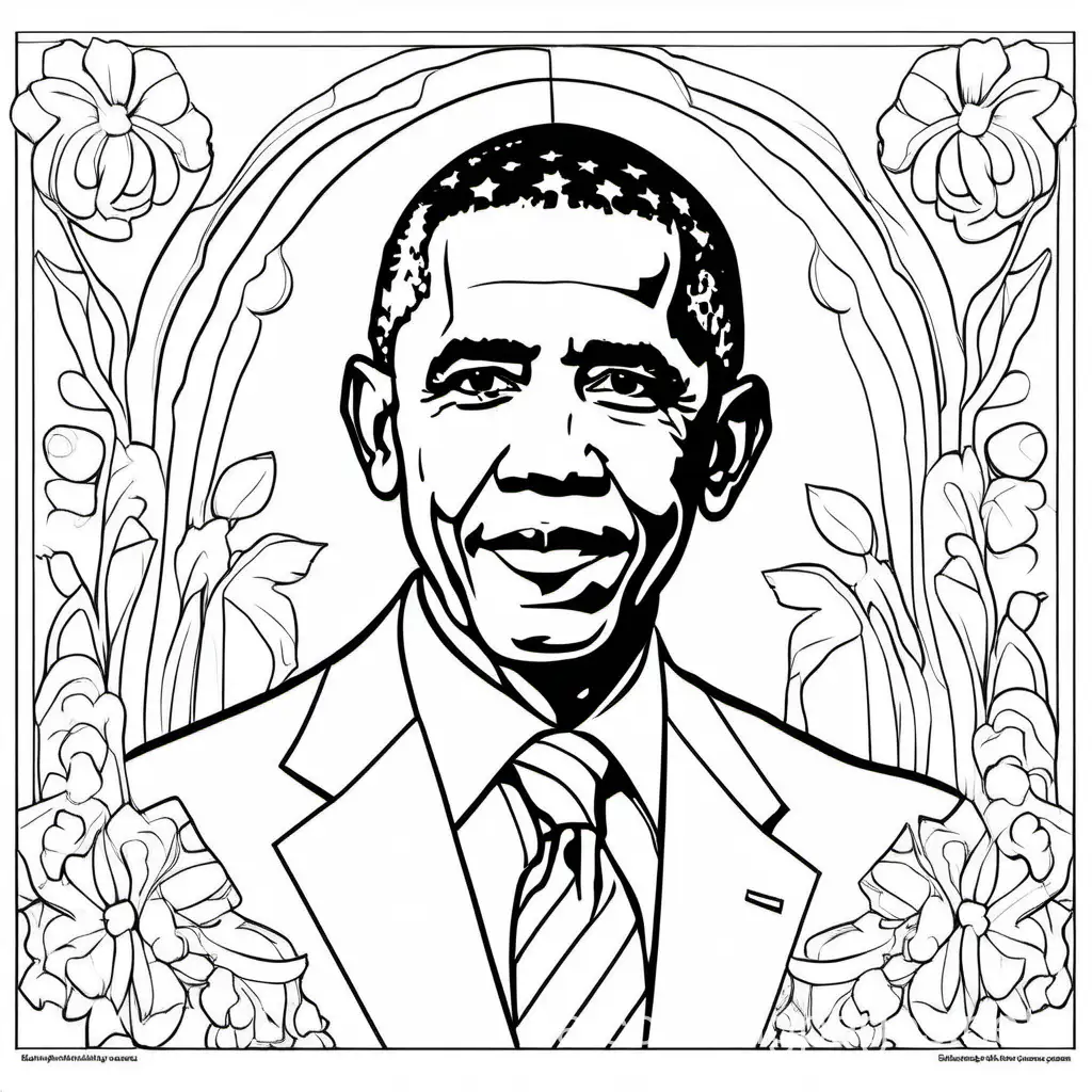 Barack Obama, Coloring Page, black and white, line art, white background, Simplicity, Ample White Space. The background of the coloring page is plain white to make it easy for young children to color within the lines. The outlines of all the subjects are easy to distinguish, making it simple for kids to color without too much difficulty, Coloring Page, black and white, line art, white background, Simplicity, Ample White Space. The background of the coloring page is plain white to make it easy for young children to color within the lines. The outlines of all the subjects are easy to distinguish, making it simple for kids to color without too much difficulty, Coloring Page, black and white, line art, white background, Simplicity, Ample White Space. The background of the coloring page is plain white to make it easy for young children to color within the lines. The outlines of all the subjects are easy to distinguish, making it simple for kids to color without too much difficulty