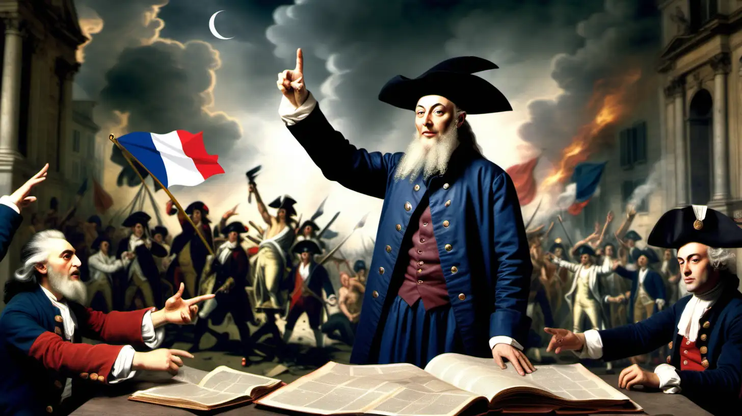 Nostradamus Predicting the French Revolution Visionary Prophecy Artwork