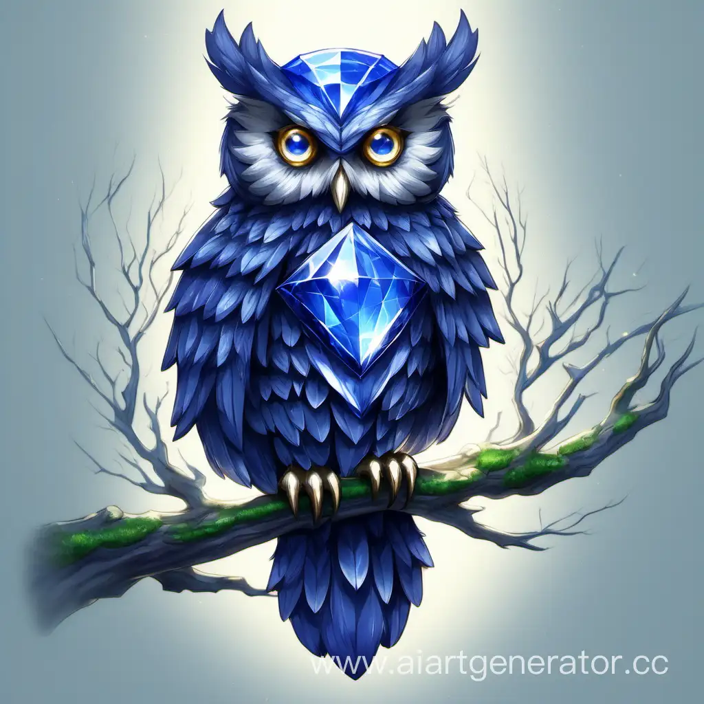 Majestic-Sapphire-Owl-Sculpture-Exquisite-Blue-GemInspired-Avian-Art
