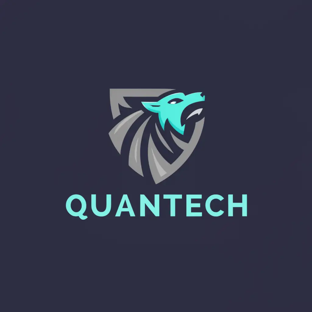 a logo design,with the text "Quantech", main symbol:wolf,Moderate,clear background