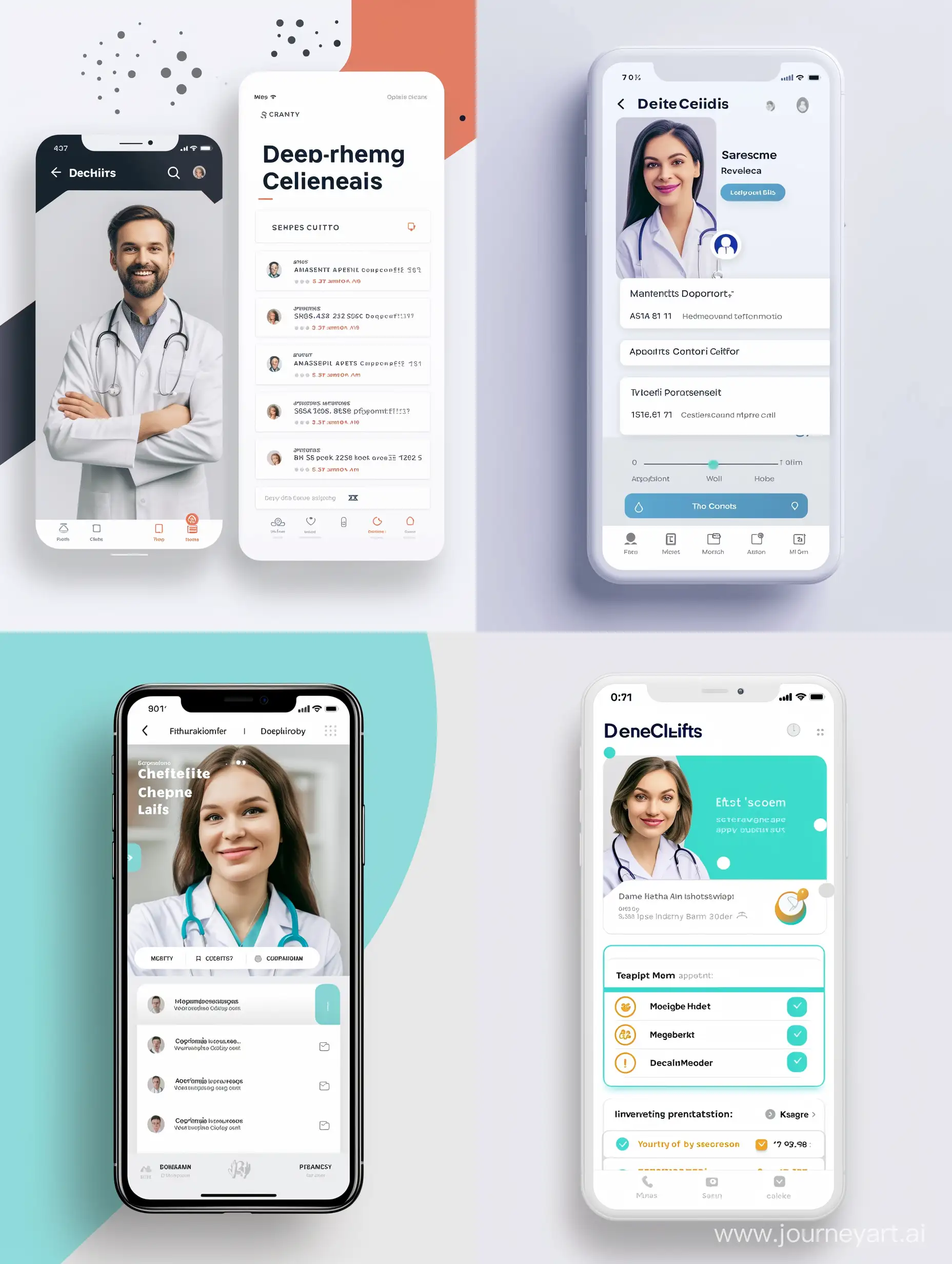 Мобильное приложение, которое помогает записываться в медицинские клиники на прием к врачу, интерфейс страницы личного кабинета