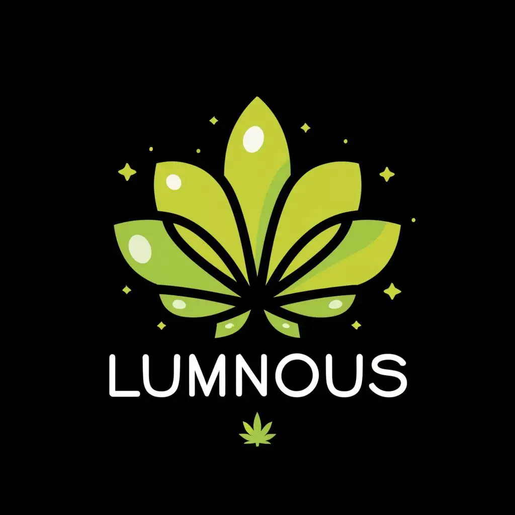 logo, Cannabis, with the text "Luminous", typography