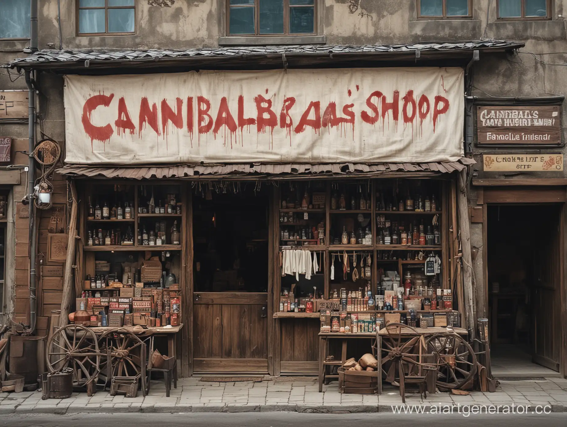 Sinister-Cannibals-Shop-with-Gruesome-Offerings