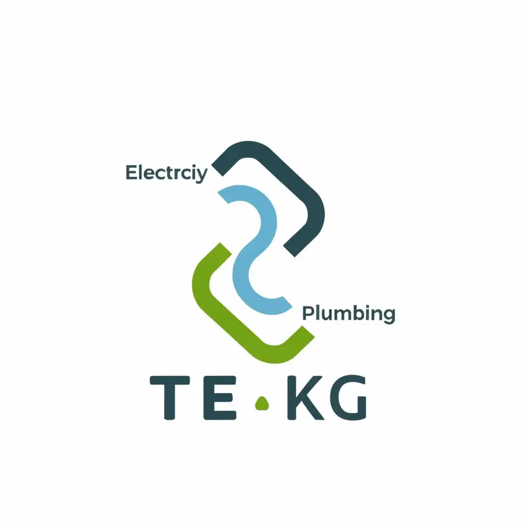a logo design,with the text "TE KG", main symbol:Electricity and plumbing,Moderate,clear background
