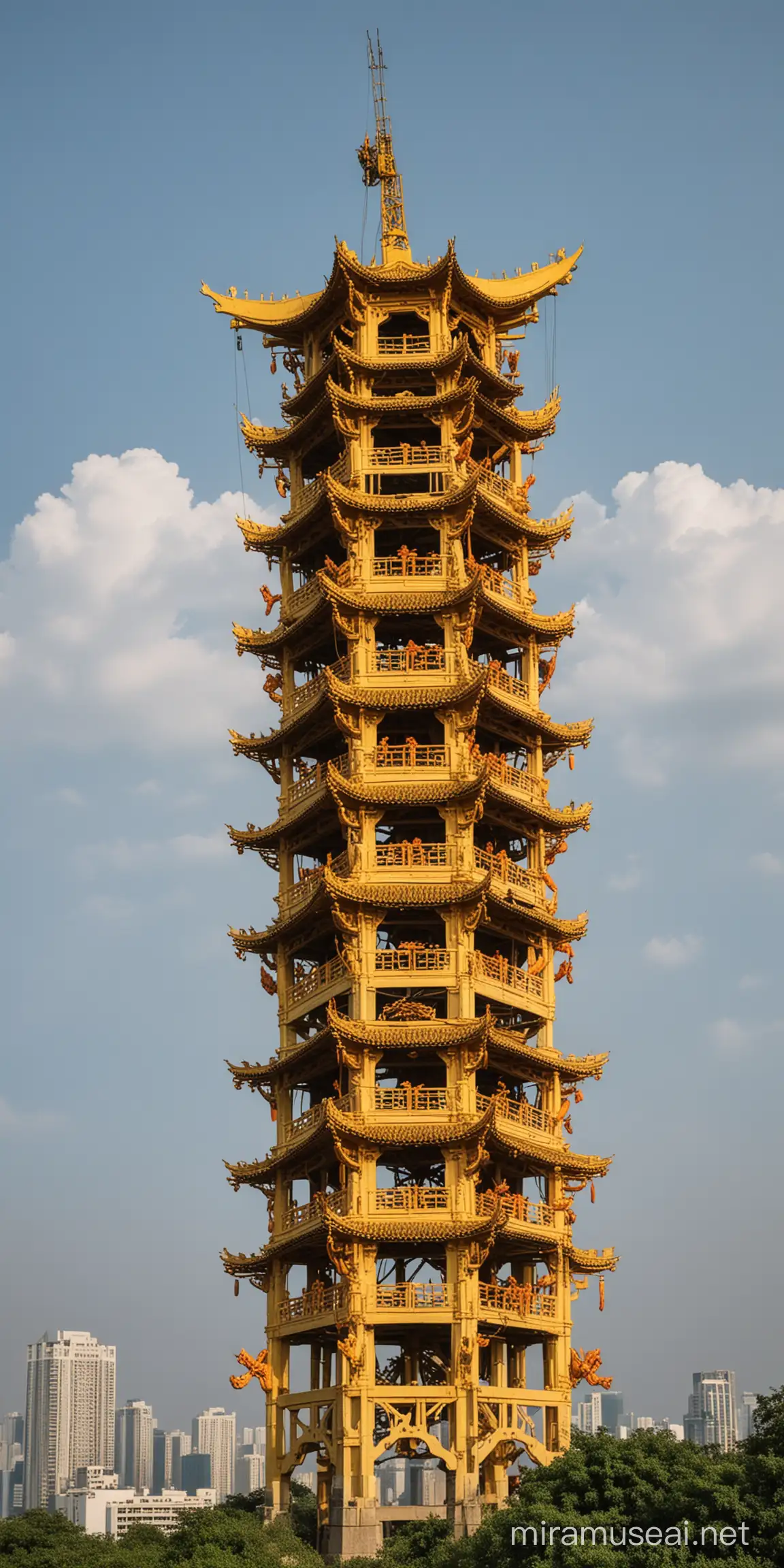 Li Bai Laughing at the Garlic Crayfish Crawling on Yellow Crane Tower