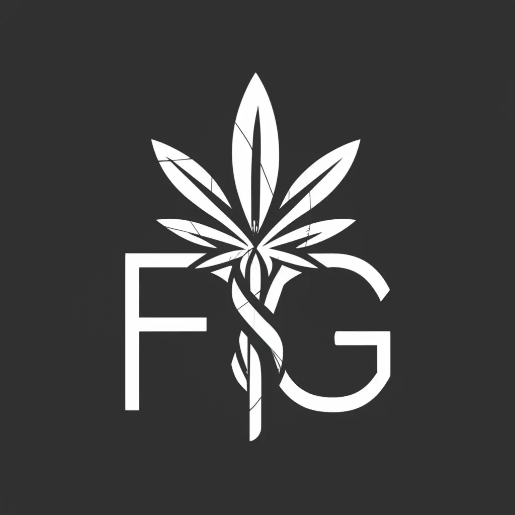 a logo design,with the text "FssG", main symbol:Marijuana,Moderate,clear background