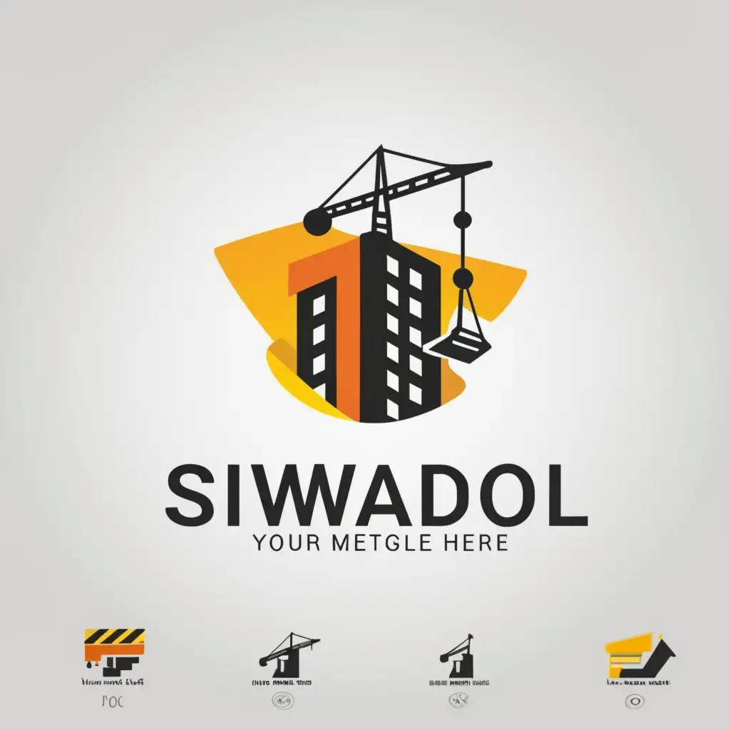 a logo design,with the text "siwadol", main symbol:construction,Minimalistic,be used in Construction industry,clear background