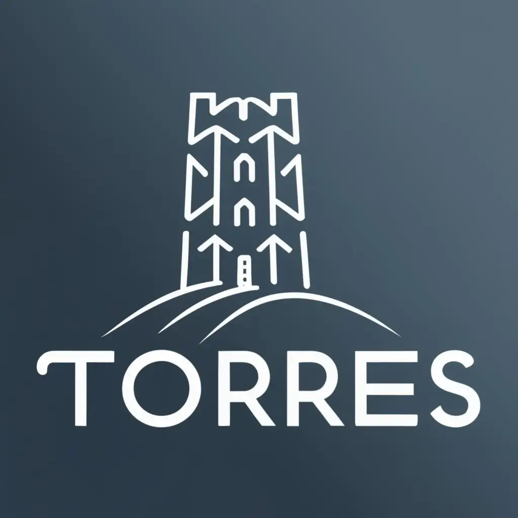logo, tower, with the text "Torres", typography