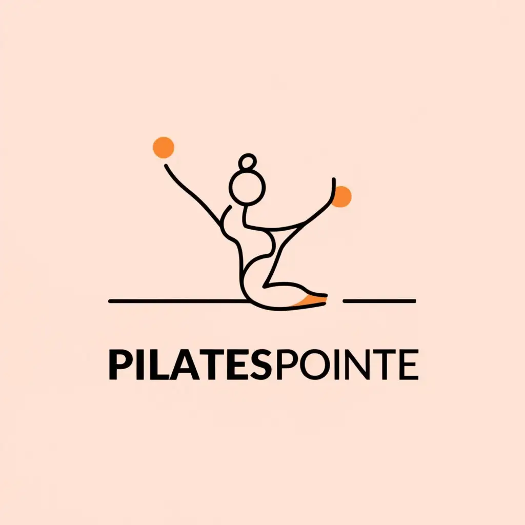 a logo design,with the text "PilatesPointe", main symbol:A women doing pilates,Moderate,be used in Sports Fitness industry,clear background