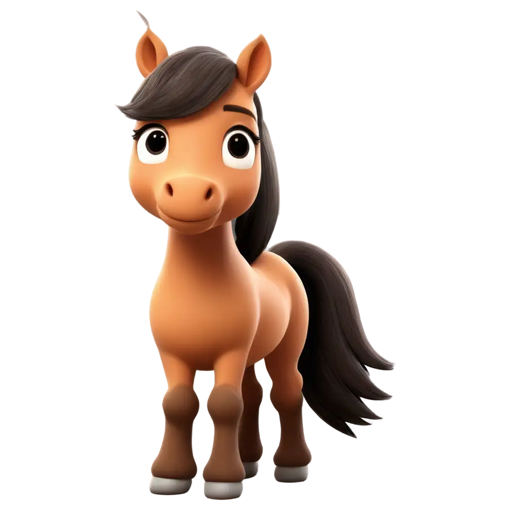 Cute Cartoon Horse