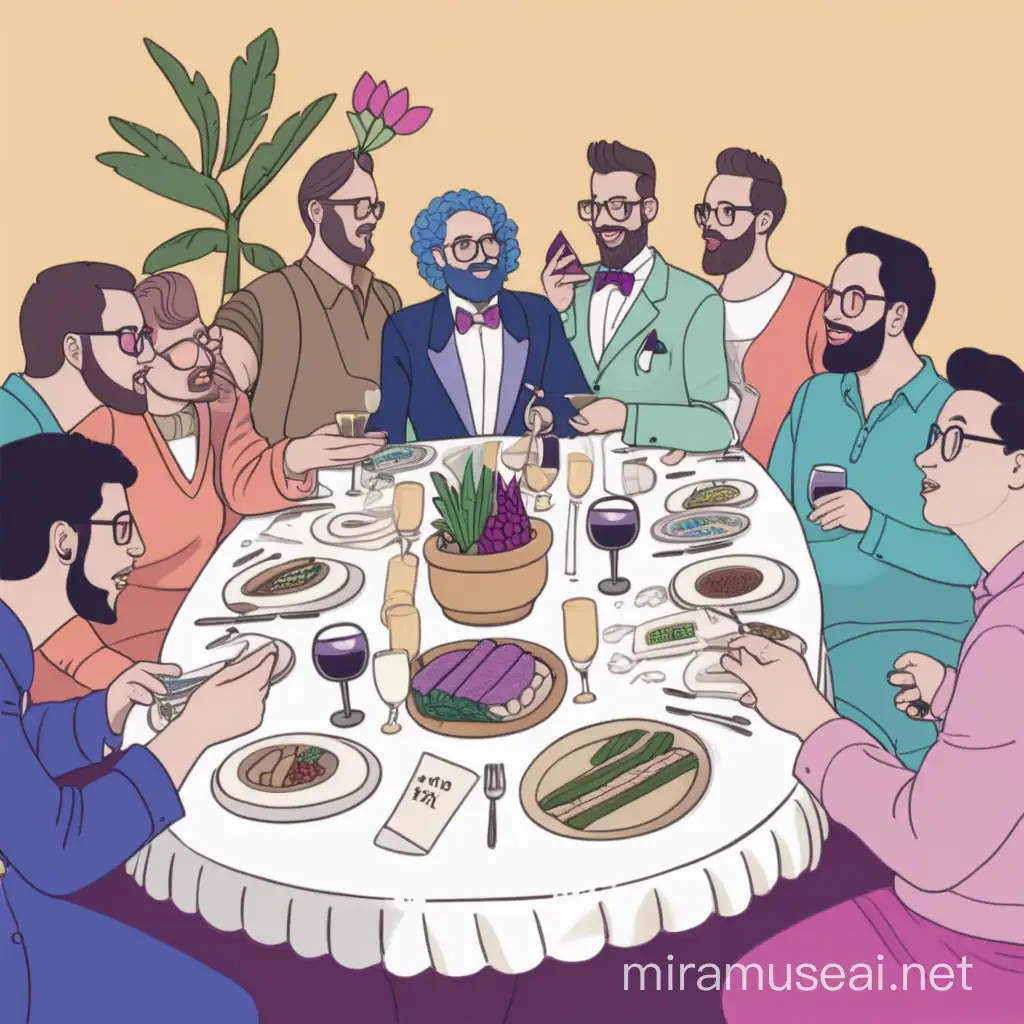 Diverse Family Gathering for QueerThemed Seder Night