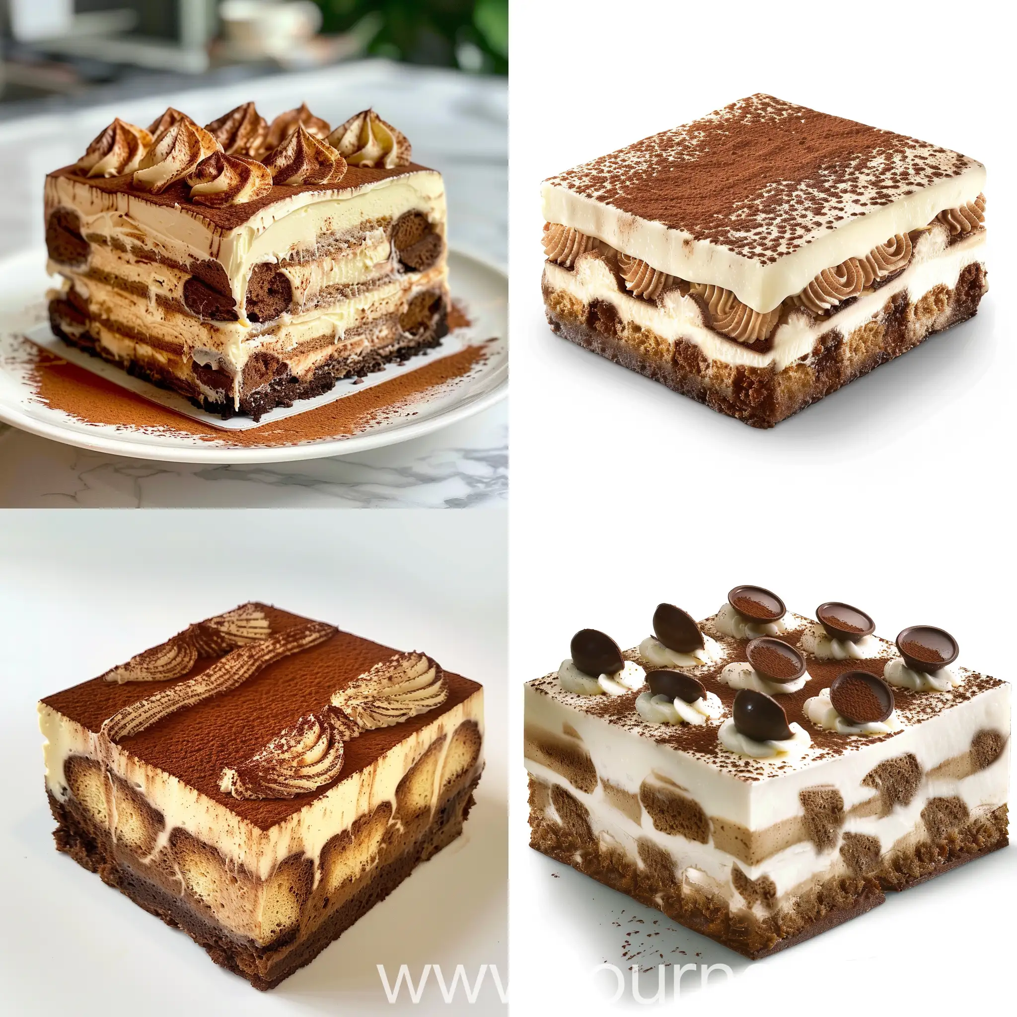 提拉米苏 意式设计 甜品蛋糕 方形