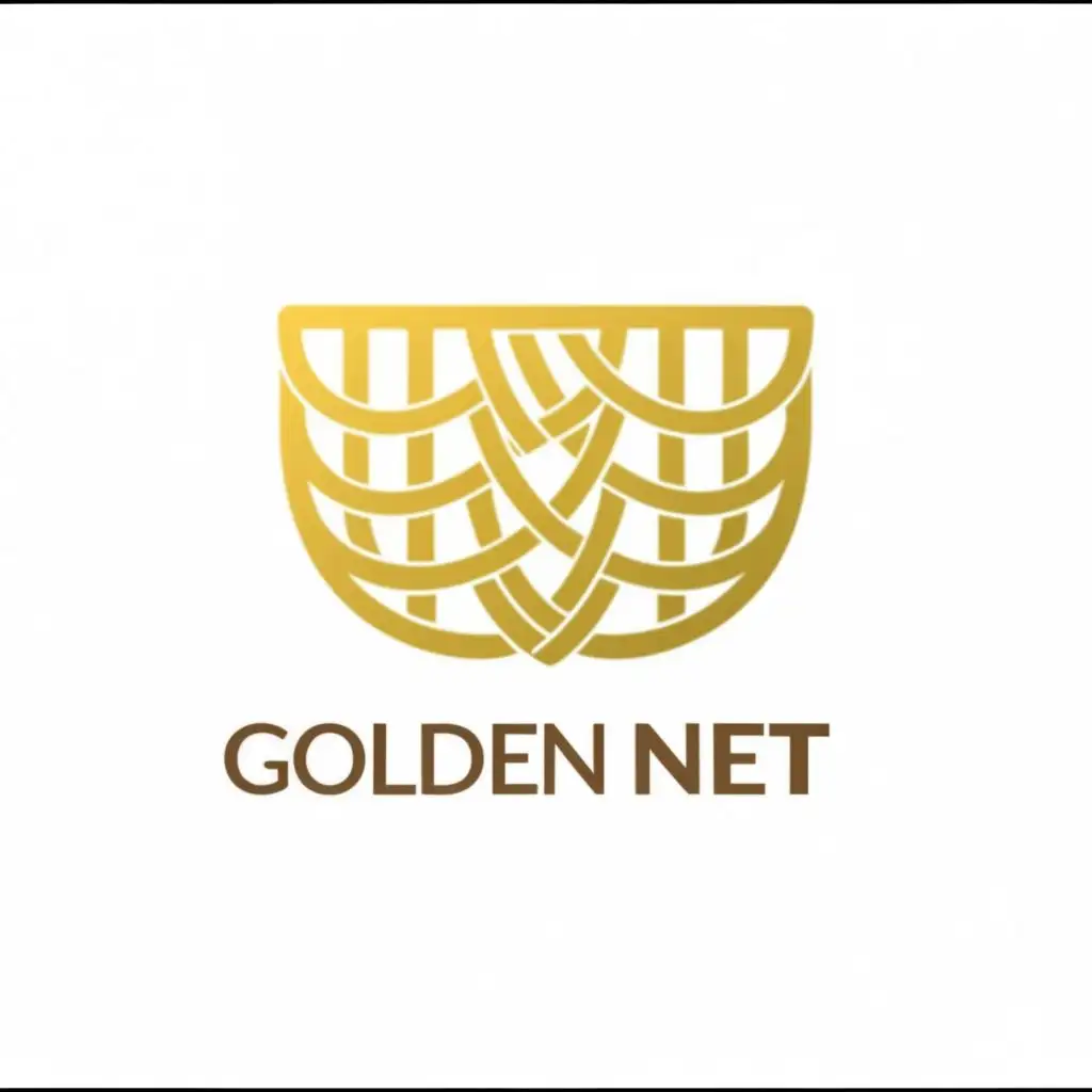 logo, golden net on a white background, with the text "Golden net", typography, be used in Home Family industry