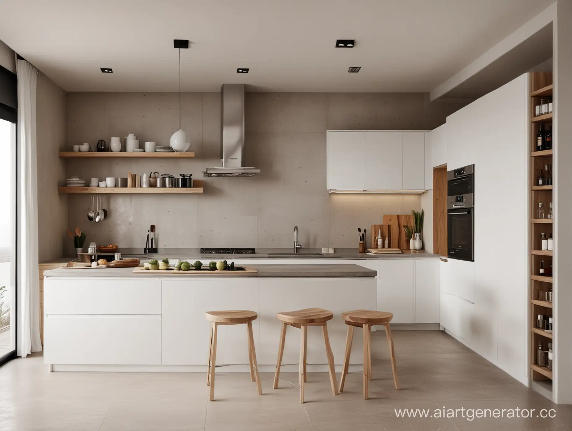 Modern-Minimalist-Kitchen-Set-with-Clean-Lines-and-Simple-Design