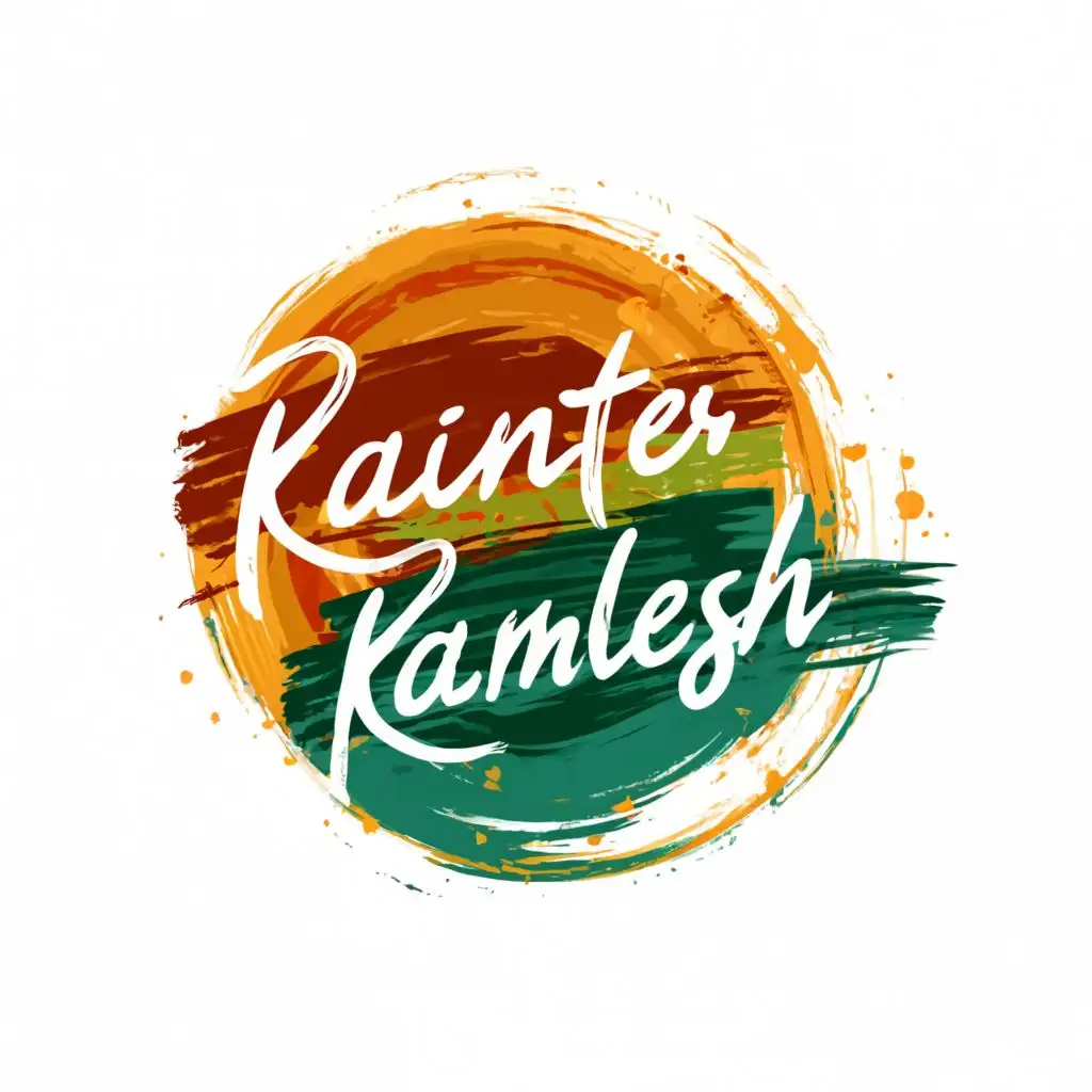 logo, Digital Painting, with the text "Painter Kamlesh", typography, be used in Education industry