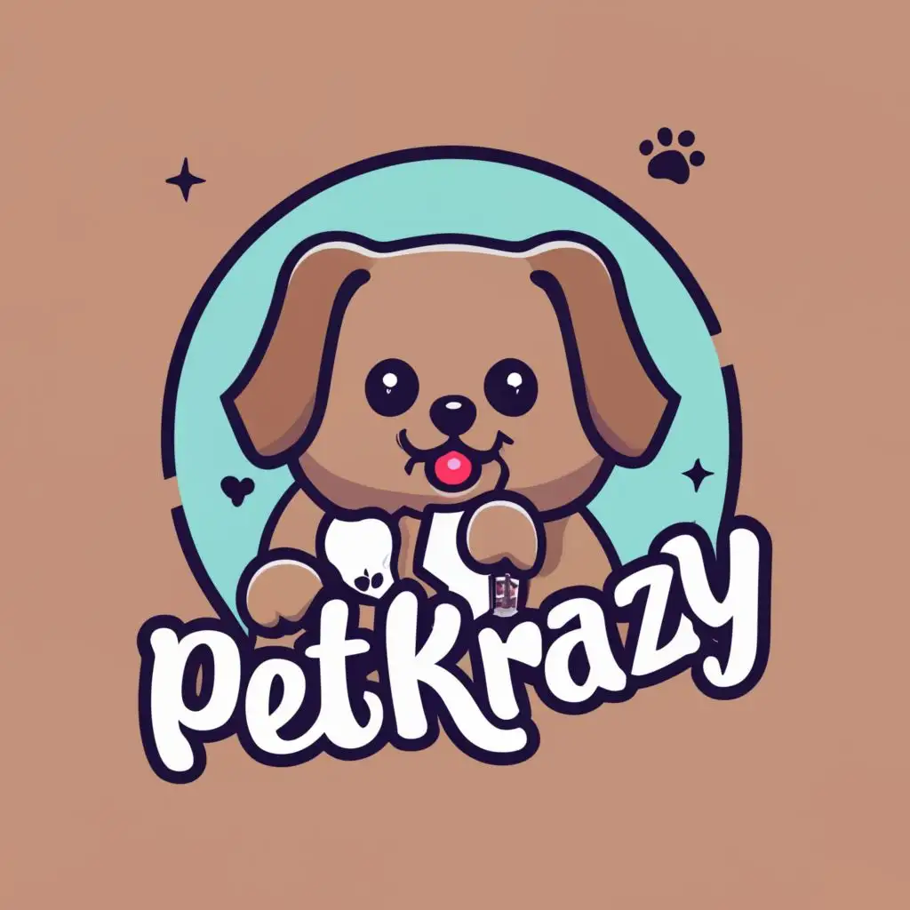 logo, Puppy & Kitten, with the text "PetKrazy", typography, be used in Animals Pets industry