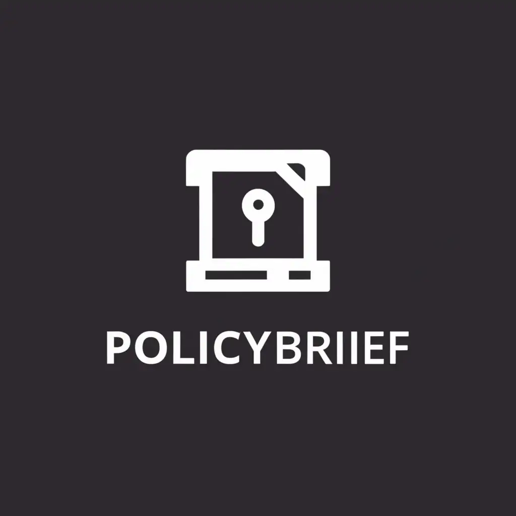 a logo design,with the text "Policy Brief", main symbol:doxxing,Moderate,clear background