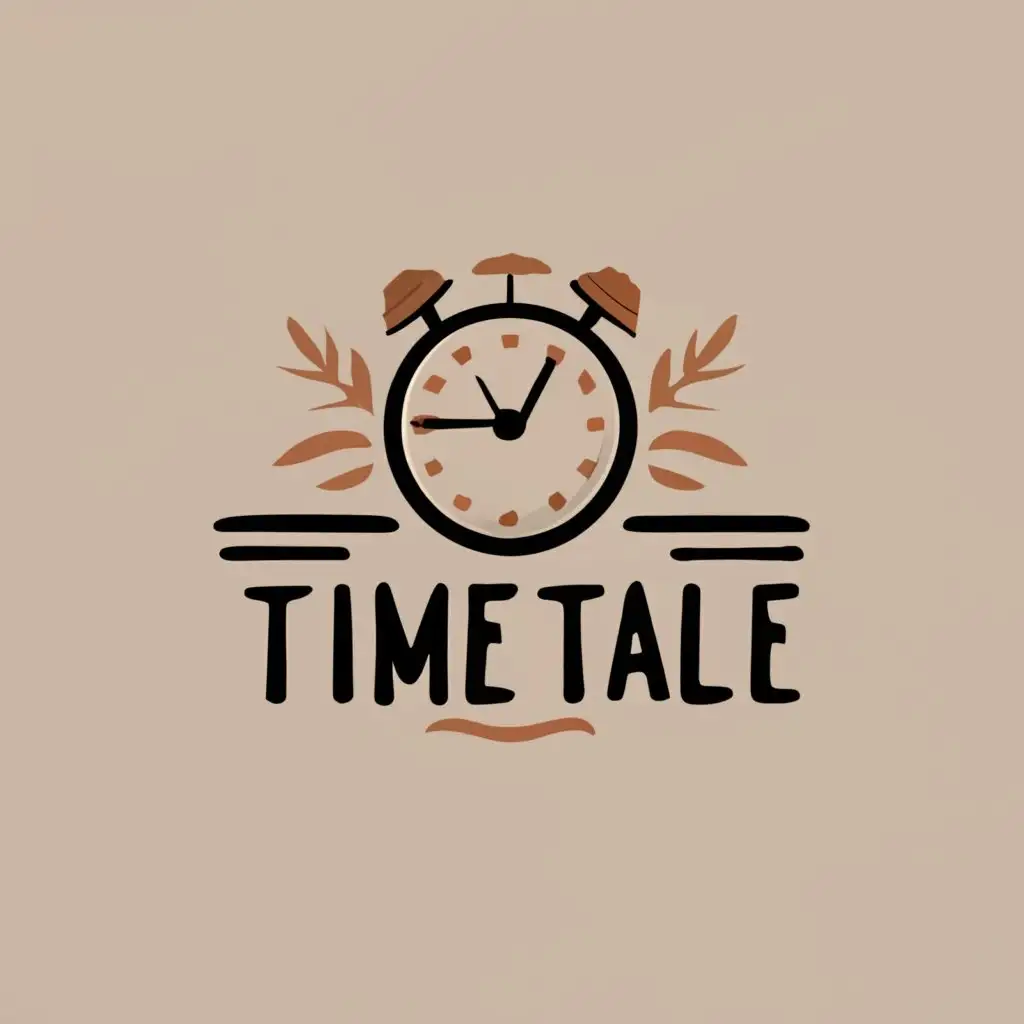 logo, Make a logo suitable for the word "timetale", let it be about history, let it be a historical place, a small piece of history, for the name of the Youtube channel, with the text "TimeTale", typography, be used in Automotive industry