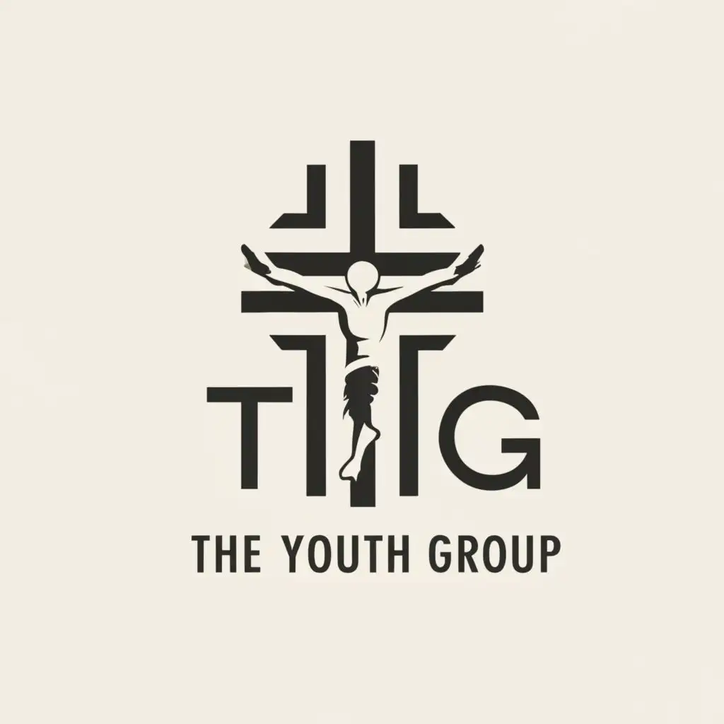 a logo design,with the text "TYG The Youth Group", main symbol:Crucifix,Moderate,be used in Religious industry,clear background