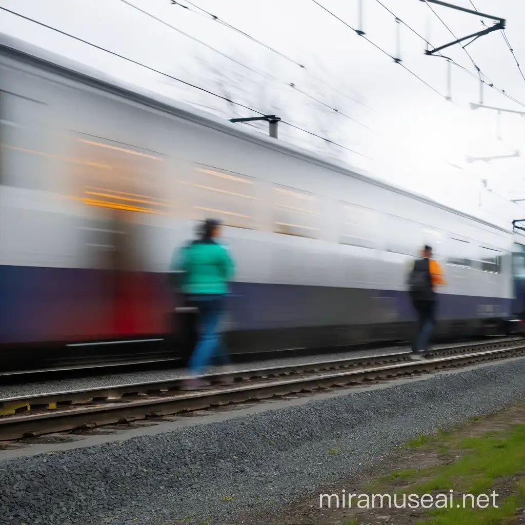 Dynamic Blurred Rail Traffic Noise Illustration