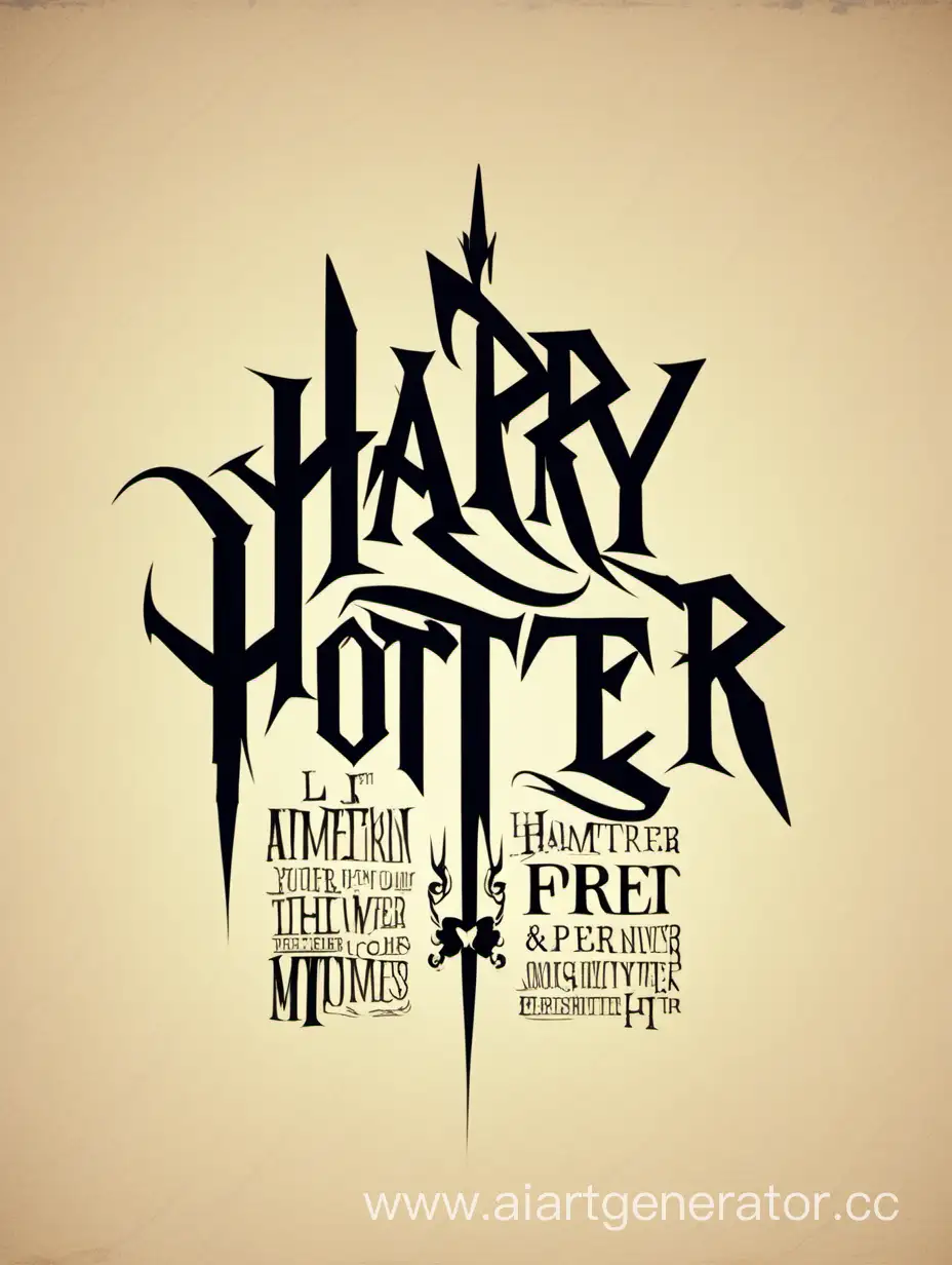 Harry Potter typography minimalistic