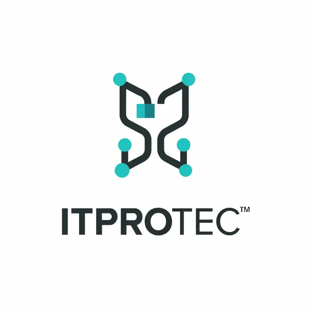 a logo design,with the text "ITprotec", main symbol:IT,Moderate,be used in Technology industry,clear background