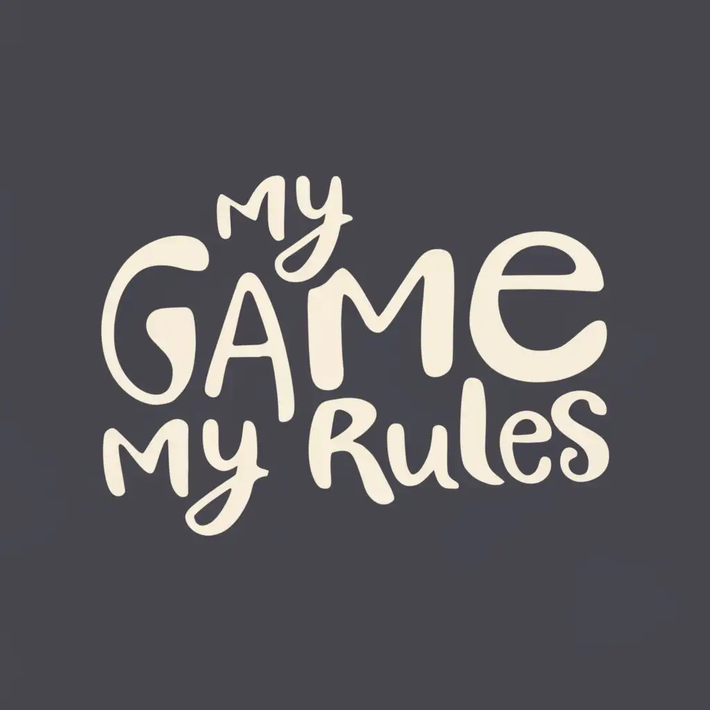 logo, My game my rules, with the text "My game my rules", typography
