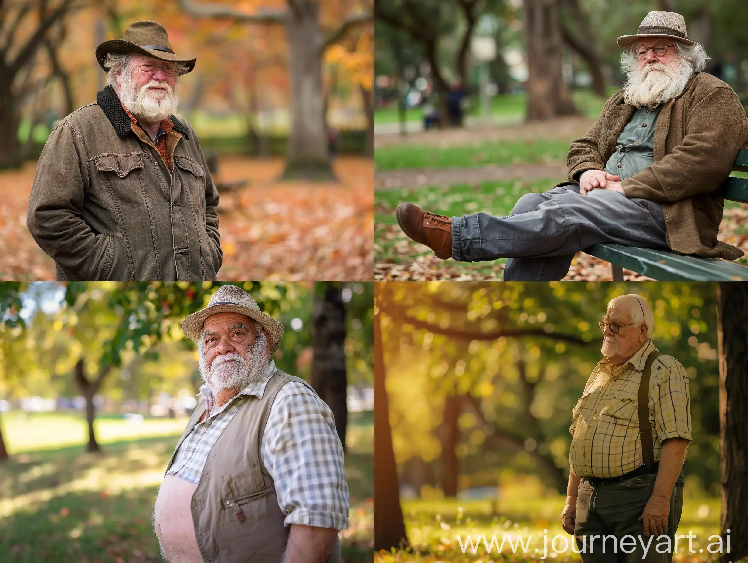Elderly-Man-Enjoying-Nature-in-a-Serene-Park-Setting
