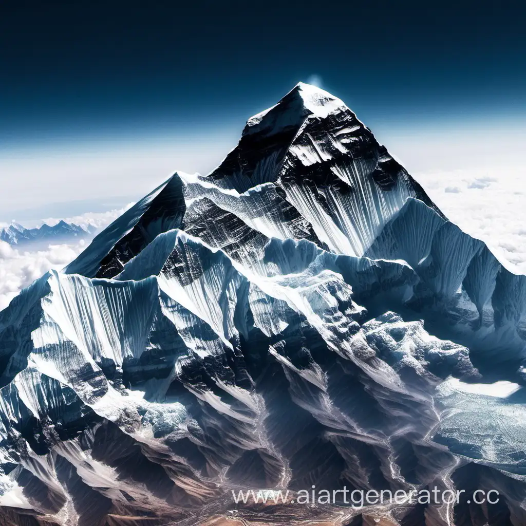 Majestic-Side-View-of-Mount-Everest-in-Crisp-Detail