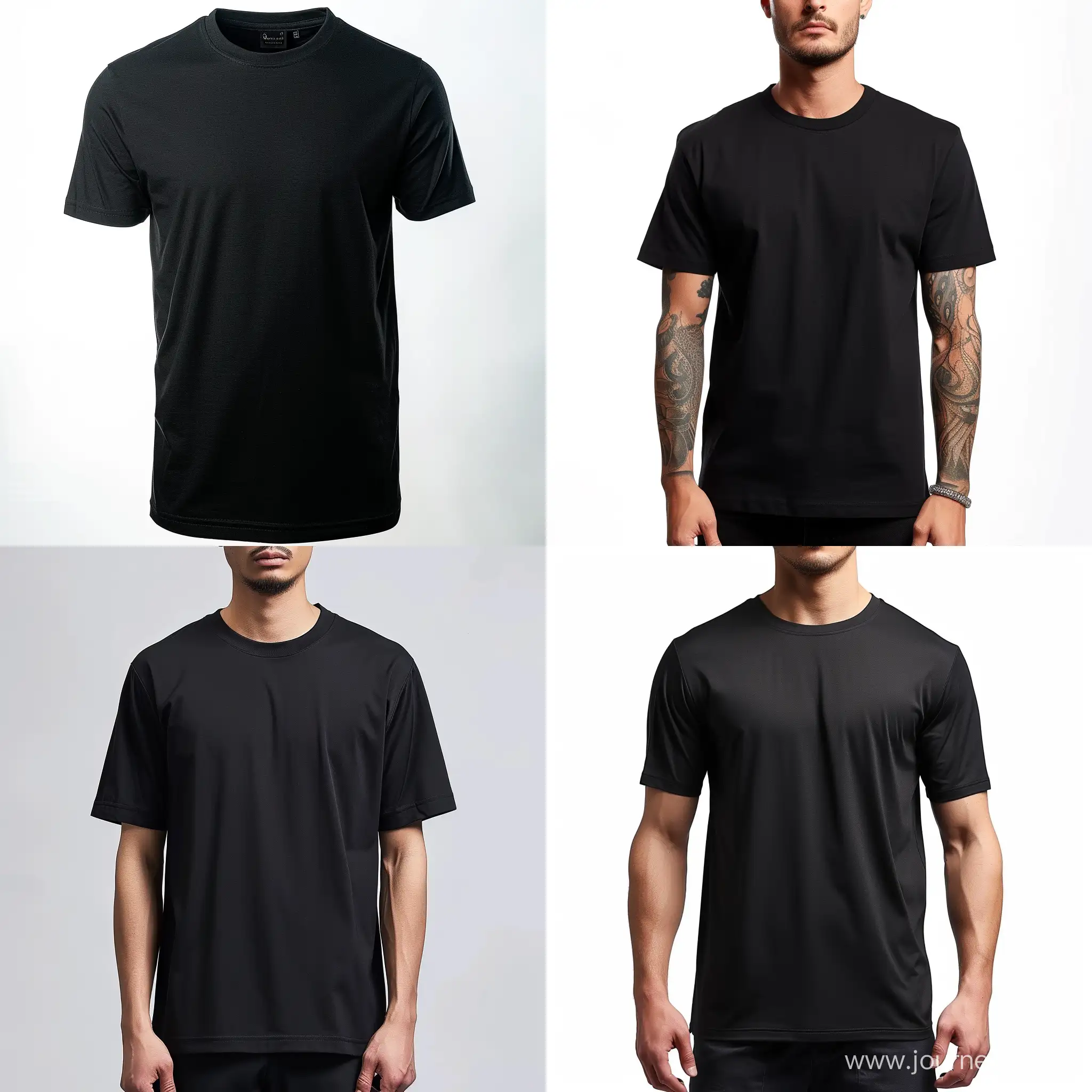 Qianying Custom Tshirt Glow In The Dark Men Streetwear Reflective black T-Shirt product photo in white background