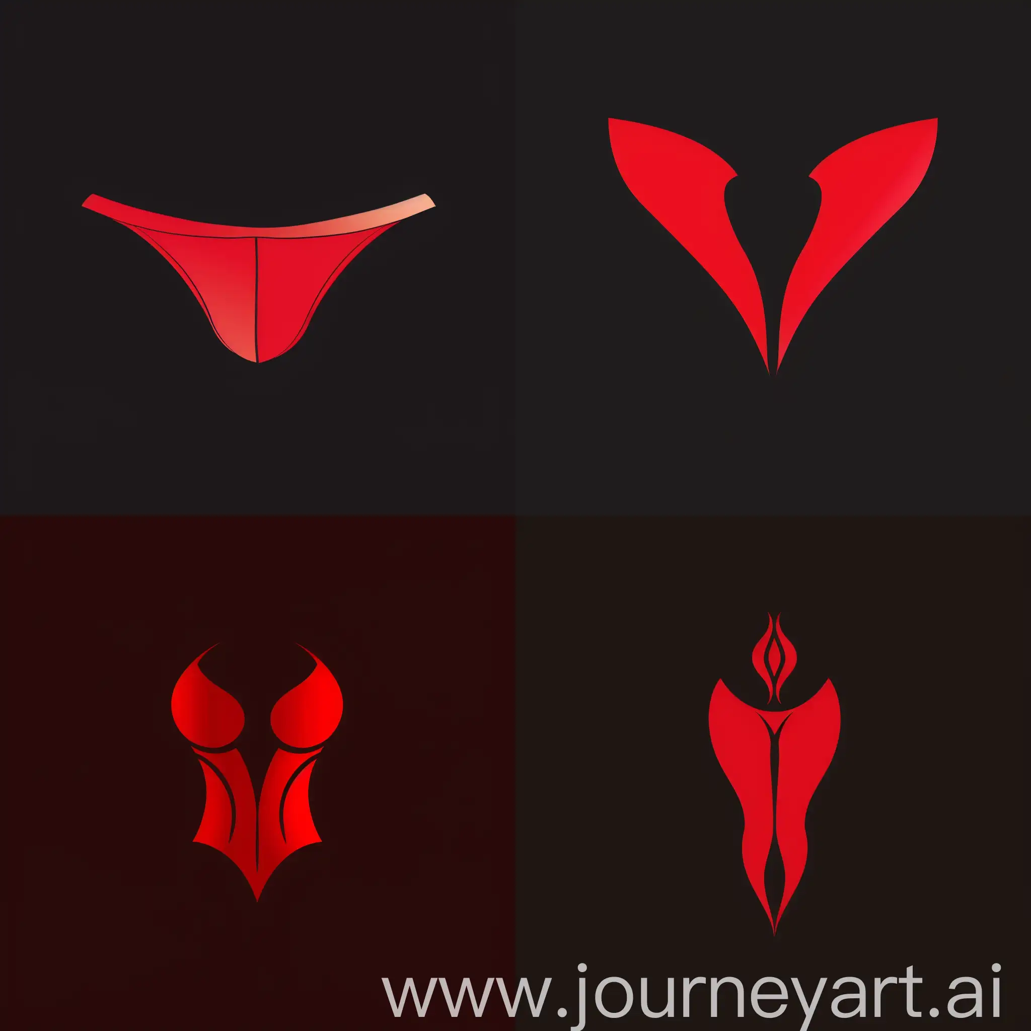 Vibrant-Red-Logo-Womens-Underwear-Adornment