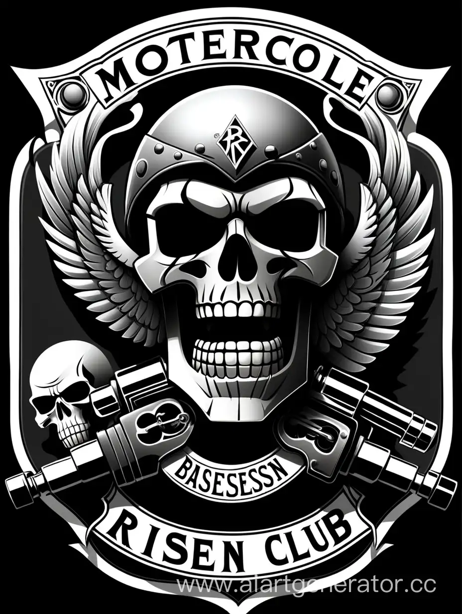 Логотип мотоклуба "Восставшие" банда байкеров супер крутая и опасная  и резкая 
