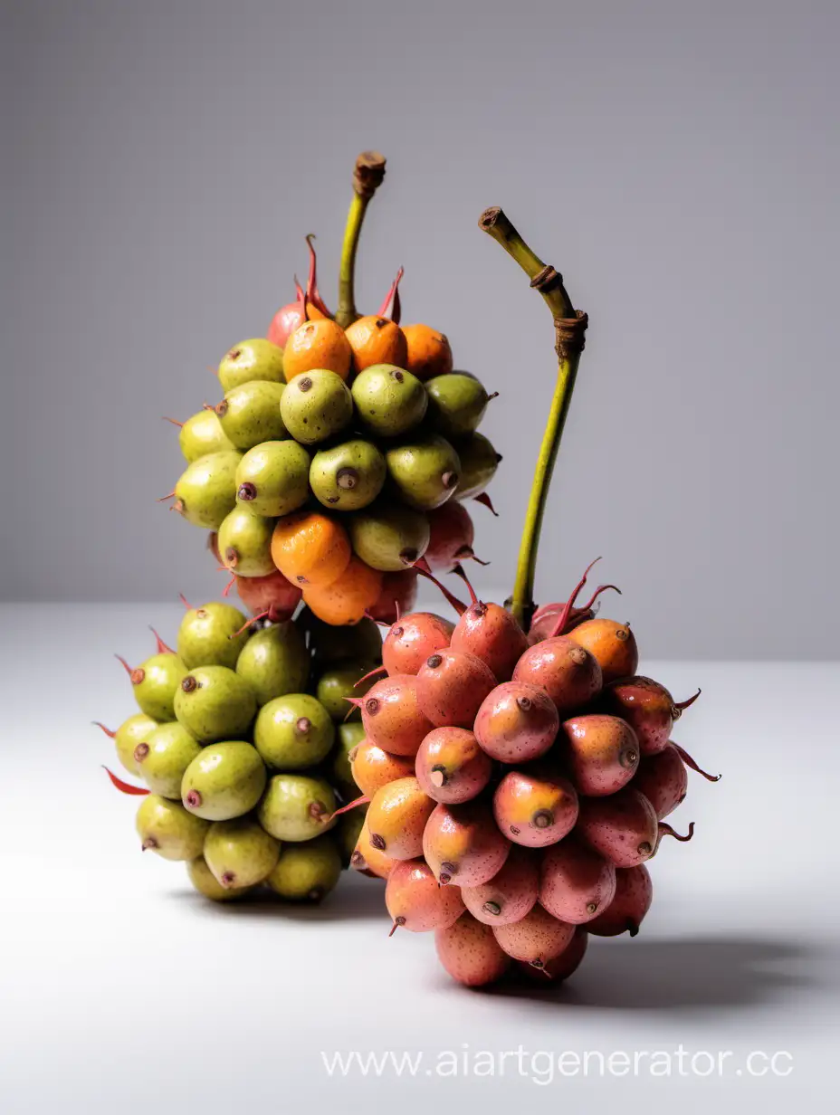 Araza fruit on white background