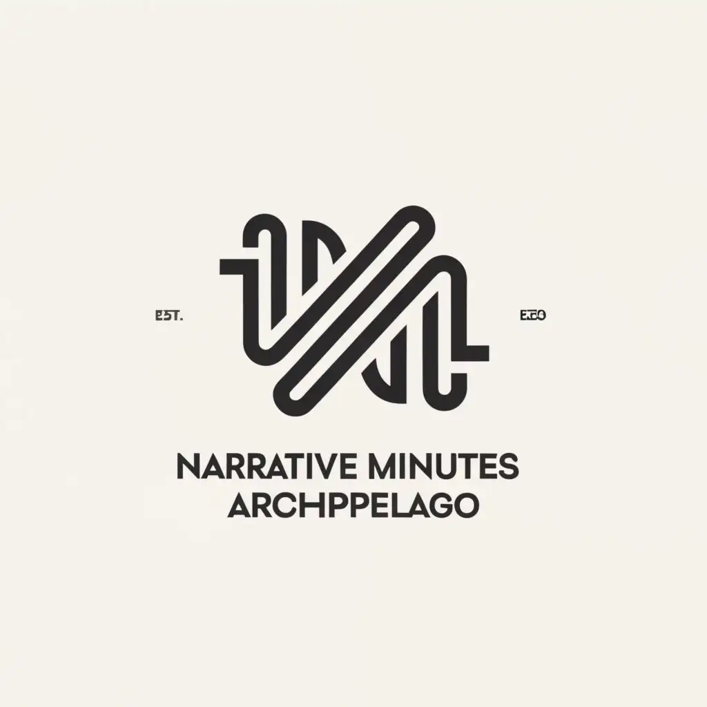 a logo design,with the text "NARRATIVE MINUTES ARCHIPELAGO", main symbol:NMN,Moderate,clear background