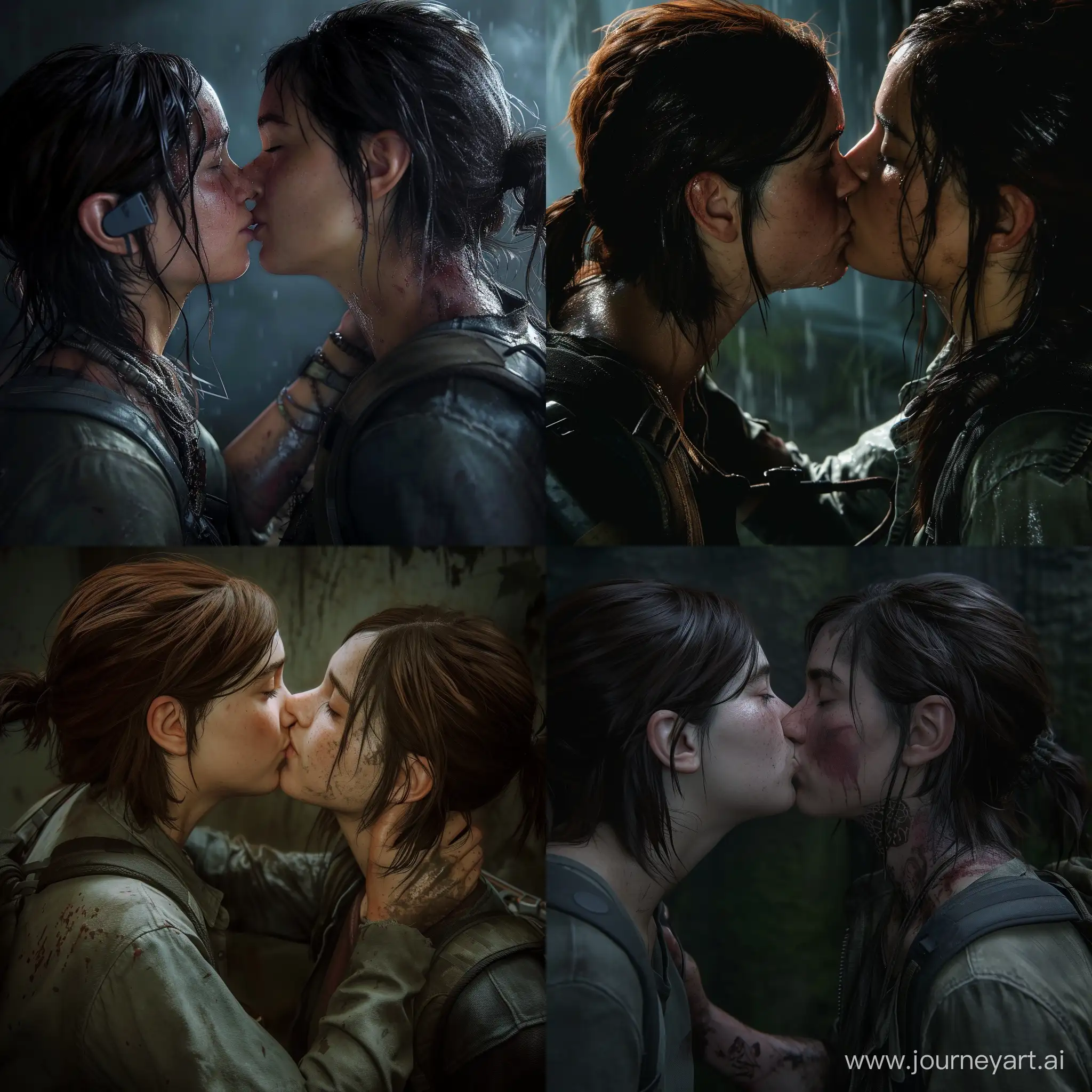 Ellie Williams and Dina kiss  The Last Of Us 2 