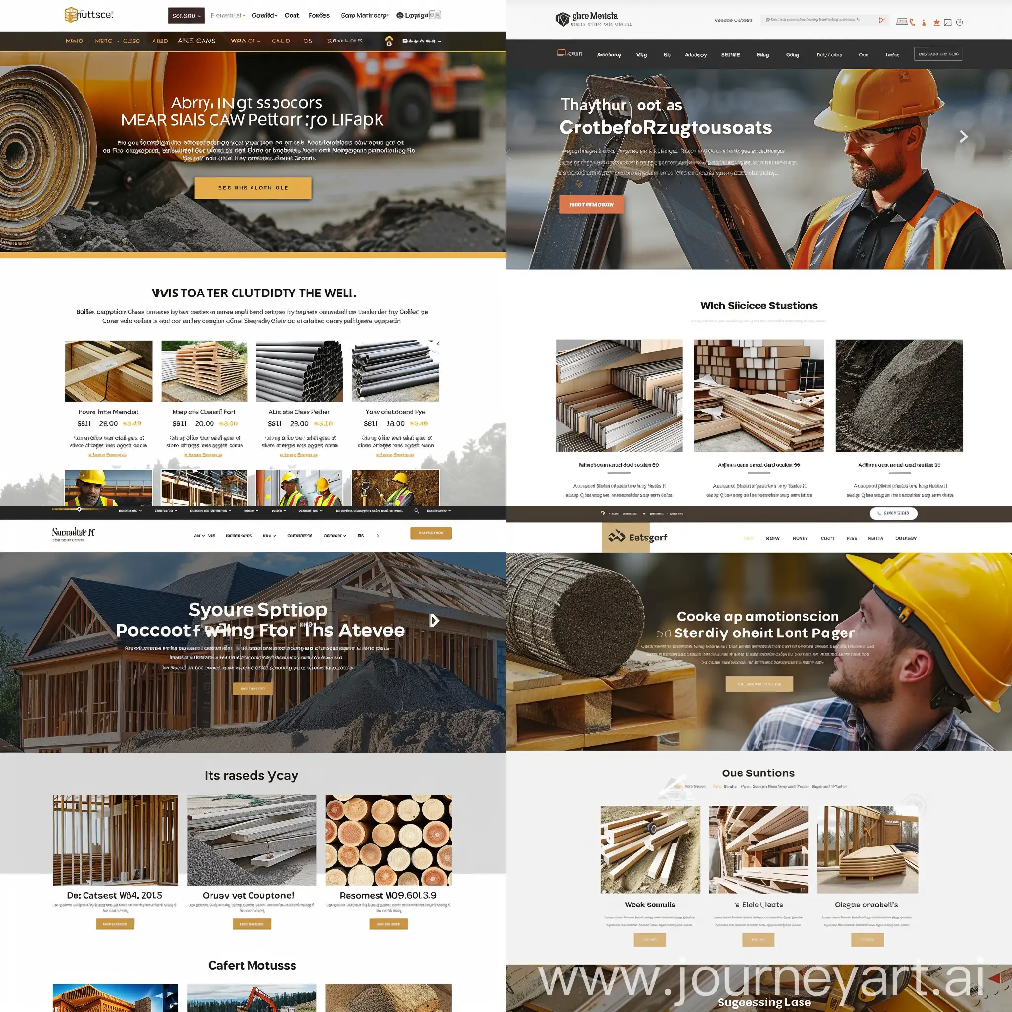 یک صفحه اصلی سایت مصالح ساختمانی فروشی رو طراحی کنید
