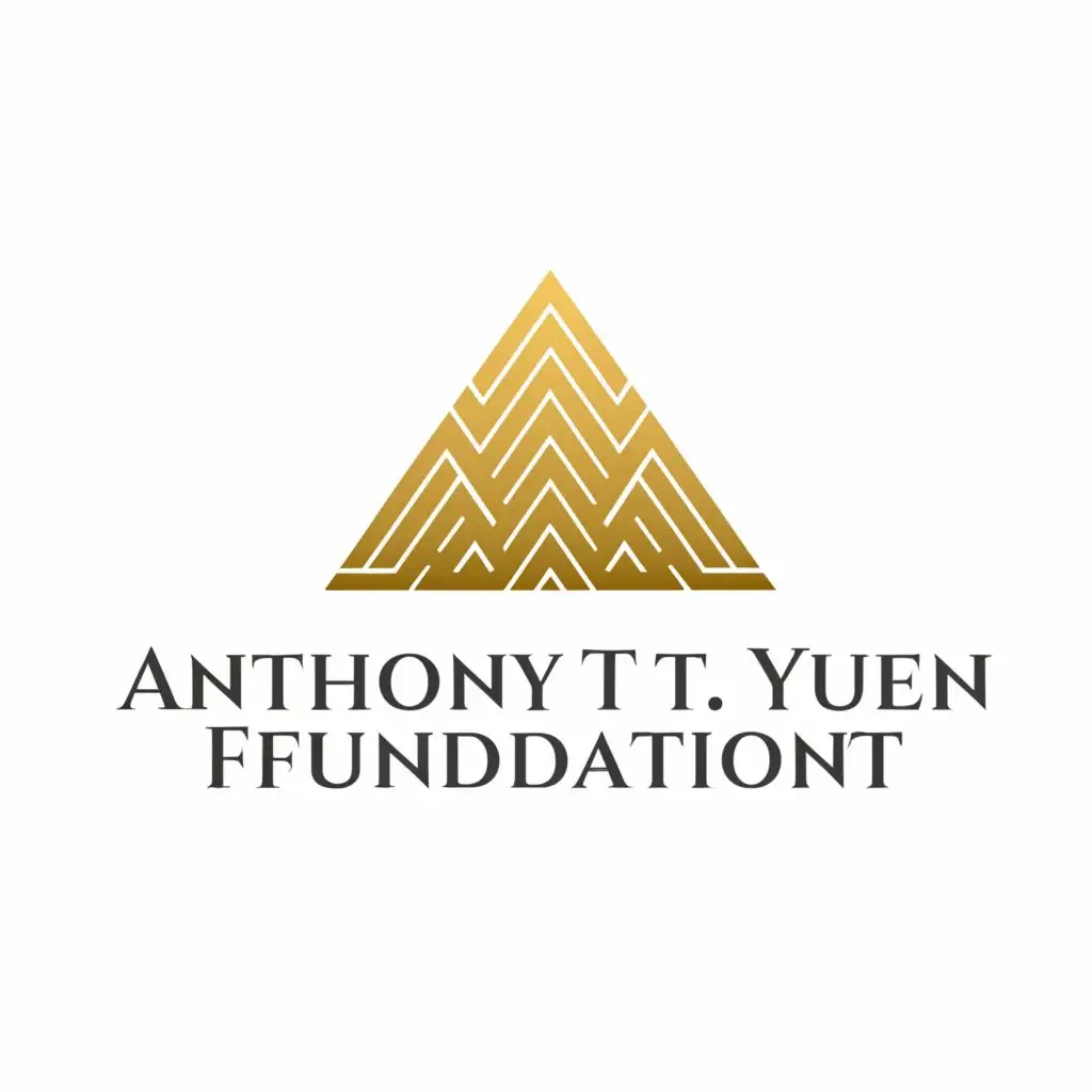 a logo design,with the text "Anthony T S Yuen Foundation", main symbol:Golden Mountain in Royal Symbol,complex,be used in Nonprofit industry,clear background