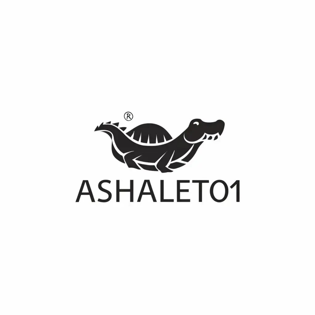 a logo design,with the text "ashalet01", main symbol:Crocodile,Умеренный,be used in Другие industry,clear background